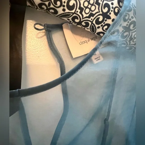 Marine blue blouse long sleeve - Picture 2 of 2